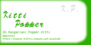kitti popper business card